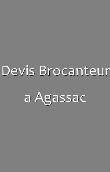 Devis Brocanteur a Agassac