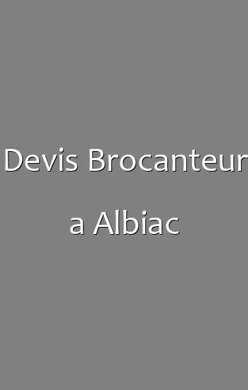 Devis Brocanteur a Albiac