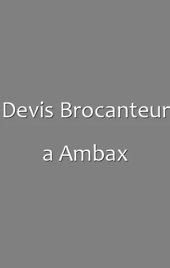 Devis Brocanteur a Ambax