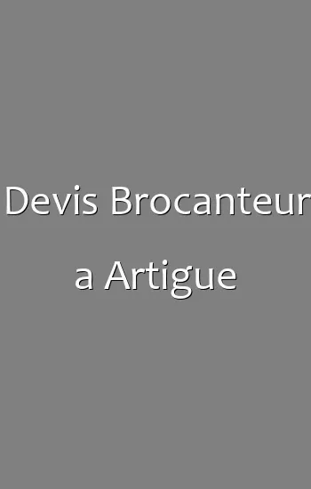 Devis Brocanteur a Artigue