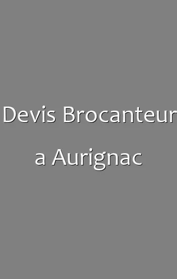 Devis Brocanteur a Aurignac