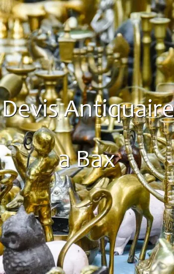 Devis Antiquaire a Bax