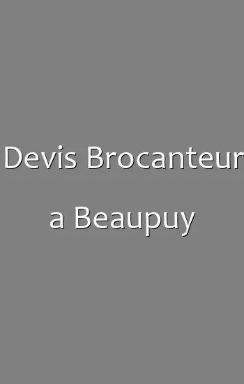 Devis Brocanteur a Beaupuy