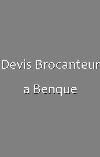 Devis Brocanteur a Benque