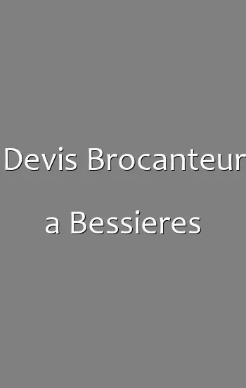 Devis Brocanteur a Bessieres