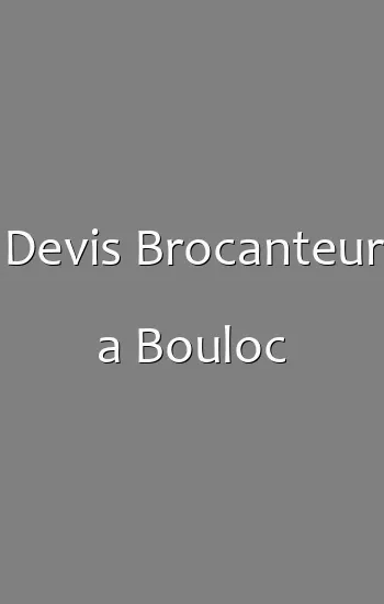 Devis Brocanteur a Bouloc