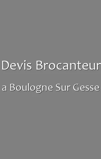 Devis Brocanteur a Boulogne Sur Gesse