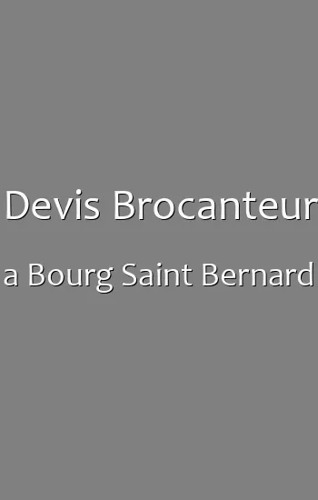 Devis Brocanteur a Bourg Saint Bernard