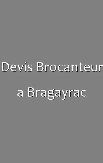 Devis Brocanteur a Bragayrac