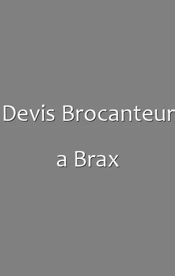Devis Brocanteur a Brax
