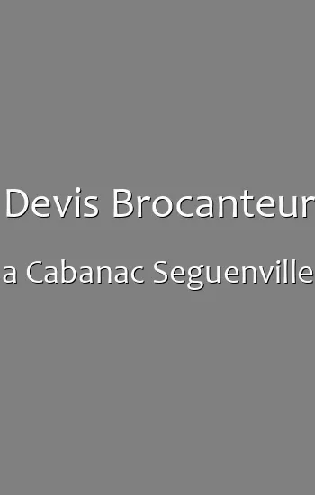 Devis Brocanteur a Cabanac Seguenville