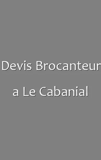 Devis Brocanteur a Le Cabanial