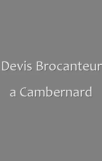 Devis Brocanteur a Cambernard