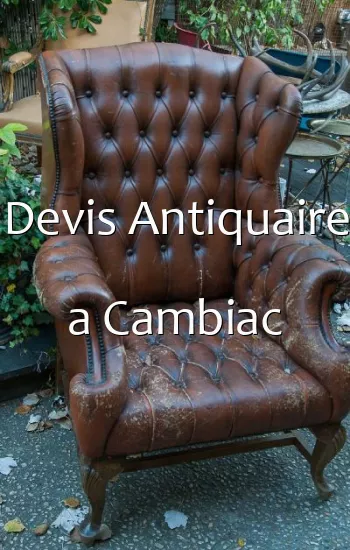Devis Antiquaire a Cambiac