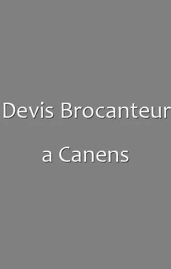 Devis Brocanteur a Canens
