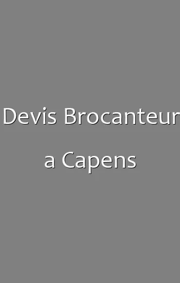 Devis Brocanteur a Capens