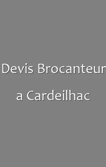 Devis Brocanteur a Cardeilhac