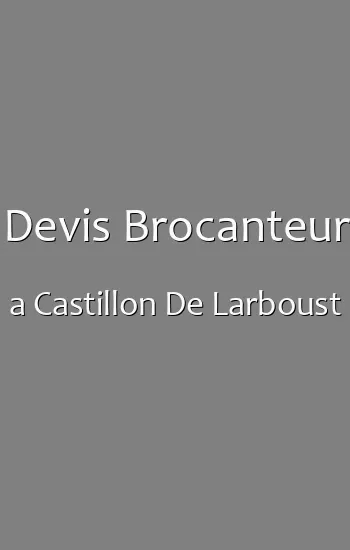 Devis Brocanteur a Castillon De Larboust