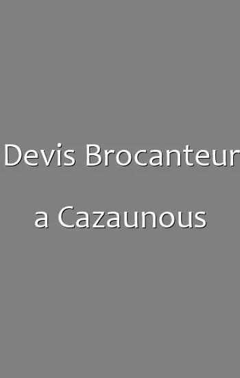 Devis Brocanteur a Cazaunous