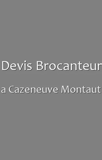 Devis Brocanteur a Cazeneuve Montaut
