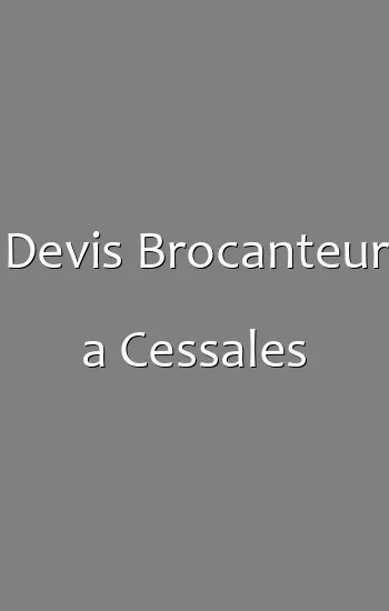 Devis Brocanteur a Cessales