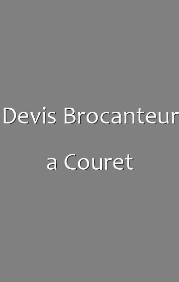Devis Brocanteur a Couret