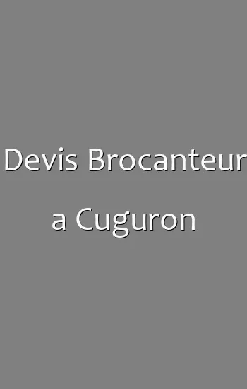 Devis Brocanteur a Cuguron