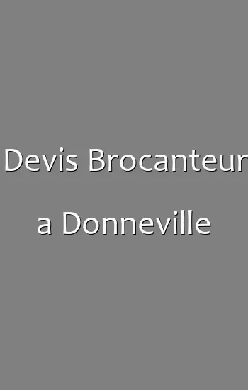 Devis Brocanteur a Donneville