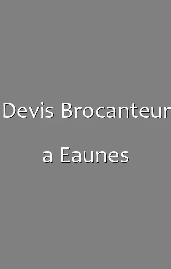Devis Brocanteur a Eaunes