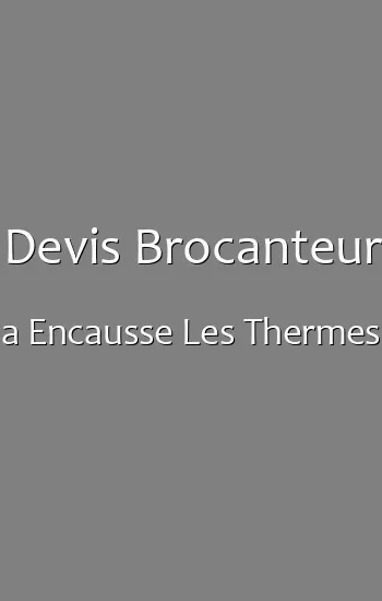 Devis Brocanteur a Encausse Les Thermes