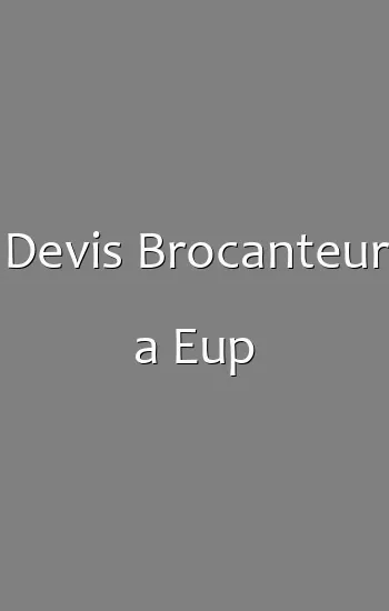 Devis Brocanteur a Eup