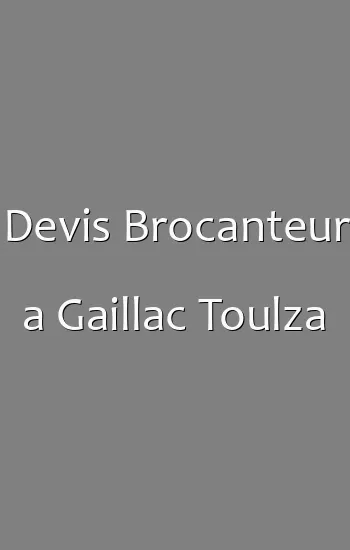 Devis Brocanteur a Gaillac Toulza