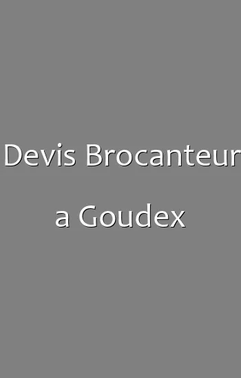 Devis Brocanteur a Goudex