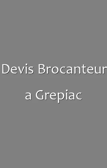Devis Brocanteur a Grepiac