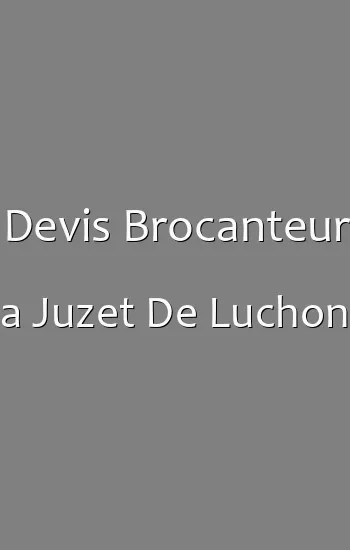 Devis Brocanteur a Juzet De Luchon