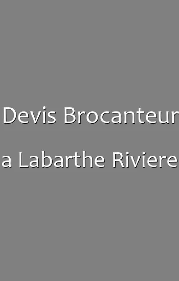 Devis Brocanteur a Labarthe Riviere