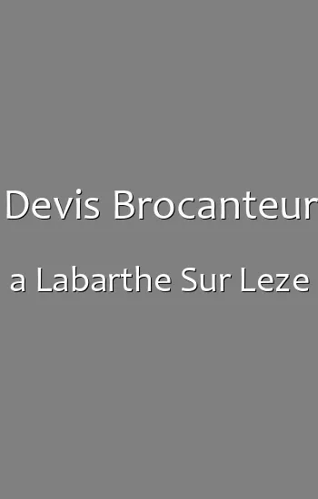 Devis Brocanteur a Labarthe Sur Leze