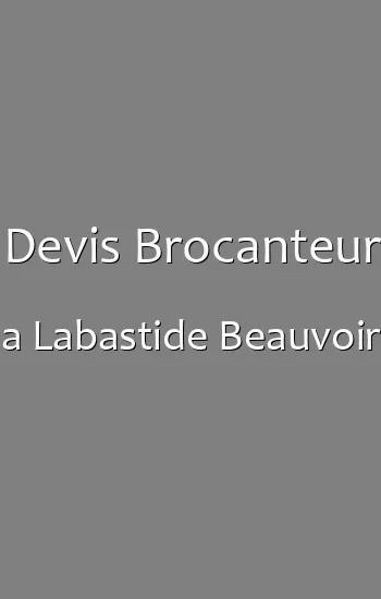 Devis Brocanteur a Labastide Beauvoir