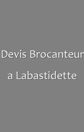 Devis Brocanteur a Labastidette