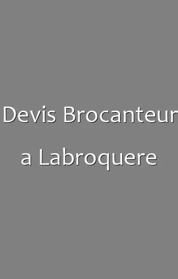 Devis Brocanteur a Labroquere