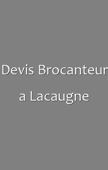 Devis Brocanteur a Lacaugne