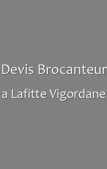 Devis Brocanteur a Lafitte Vigordane