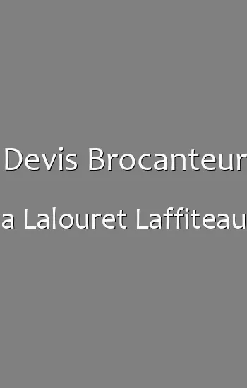 Devis Brocanteur a Lalouret Laffiteau