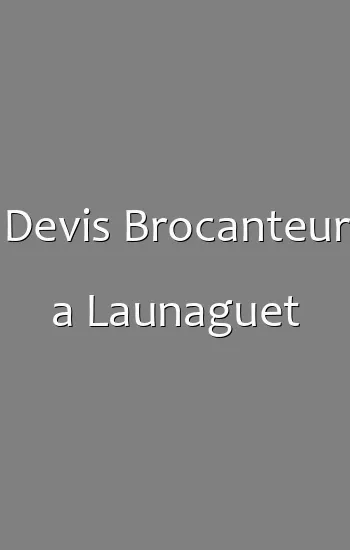 Devis Brocanteur a Launaguet