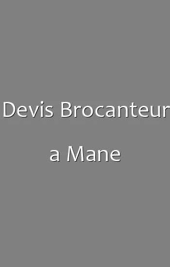 Devis Brocanteur a Mane