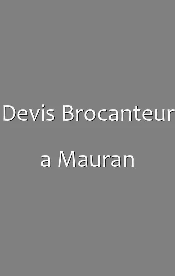 Devis Brocanteur a Mauran