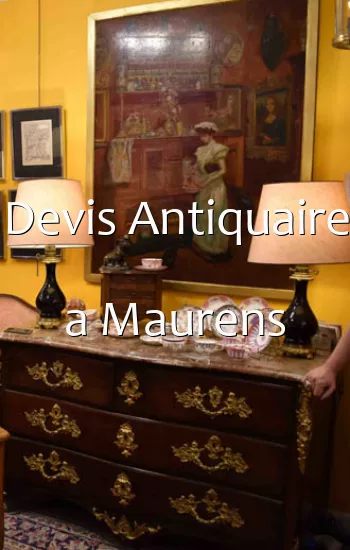 Devis Antiquaire a Maurens
