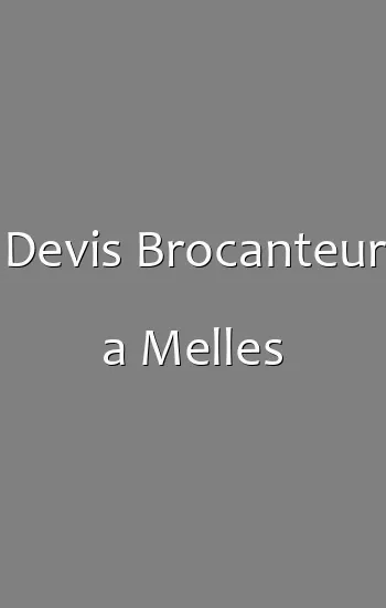 Devis Brocanteur a Melles