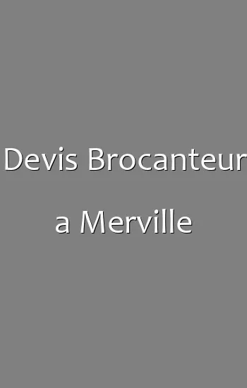 Devis Brocanteur a Merville
