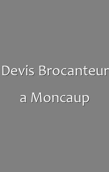 Devis Brocanteur a Moncaup